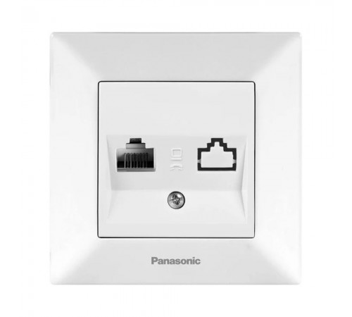 Розетка комп'ютерна Panasonic Arkedia Slim біла RJ45 CAT5e WNTC04042WH-UA