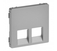 Legrand Valena LIFE Накладка розетки RJ11+RJ45 Алюміній 755422