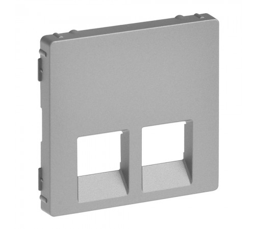 Legrand Valena LIFE Накладка розетки RJ11+RJ45 Алюміній 755422