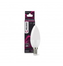 LED лампочка Velmax V-C37 6W 220V E14 4100K 540Lm 21-13-20