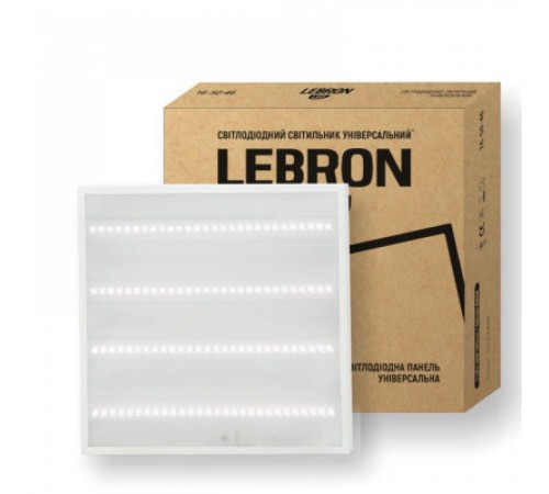 LED світильник квадратний панельний 36W-3000Lm-595/595/19mm-6200K 16-50-22 Lebron