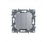 Legrand ETIKA Вимикач 3-клавішний Алюміній 672413
