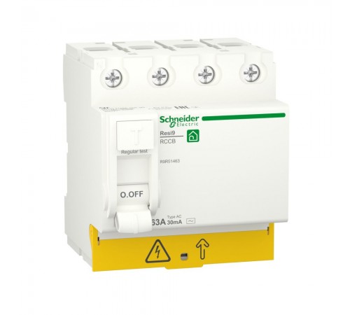Дифреле (ПЗВ) Schneider Electric Resi 9 4p 63A АС 30mA R9R51463 Дифреле (ПЗВ) Schneider Electric Resi 9 4p 63A АС 30mA R9R51463