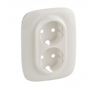 Legrand Valena ALLURE Накладка розетки подвійної 2К+З Жемчуг 754959