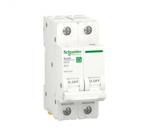 Автоматичний вимикач Schneider Electric Resi 9 6кА В 2p 50A В R9F02250