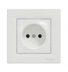 Розетка Schneider Electric Asfora біла одинарна без заземлення внутрішня EPH3000121