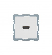 BERKER Q.х механізм HDMI-розетка підключення сзаду під кутом 90град. пол.білий 3315436089