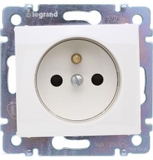 Legrand Valena Classic Розетка 2К+З французький стандарт зі шторками Слонова кістка 774399