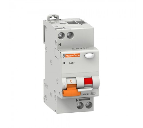 Диференційний автомат Schneider Electric ДОМОВИЙ AC АД63 2р 40А 30мА (C1) 11475 Диференційний автомат Schneider Electric ДОМОВИЙ AC АД63 2р 40А 30мА (C1) 11475