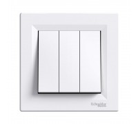 Вимикач Schneider Electric Asfora бiлий трьохклавішний внутрішній EPH2100121