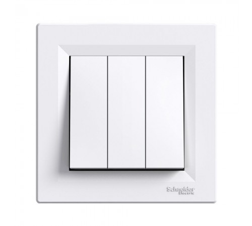 Вимикач Schneider Electric Asfora бiлий трьохклавішний внутрішній EPH2100121 Вимикач Schneider Electric Asfora бiлий трьохклавішний внутрішній EPH2100121