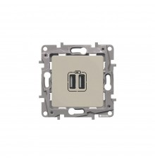 Legrand ETIKA Розетка для зарядки 2хUSB Слонова кістка 672394
