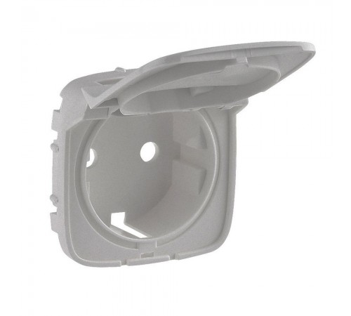 Legrand Valena ALLURE Накладка розетки 2К+З Алюміній 754847