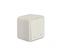 BERKER W.1 механізм Вимикач для жалюзі 2-клавішний IP55 10А/250В пол.білий 30753522