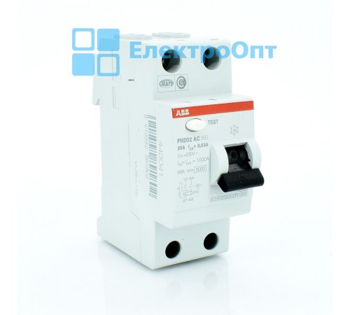 ABB ПЗВ Тип AC 2P 25A 30mA FH202AC-25/0,03