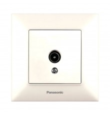 Розетка телевізійна Panasonic Arkedia Slim кремова ТV кінцева WNTC04512BG-UA