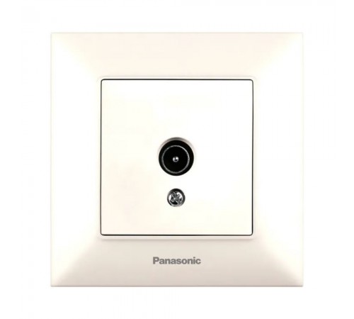 Розетка телевізійна Panasonic Arkedia Slim кремова ТV кінцева WNTC04512BG-UA Розетка телевізійна Panasonic Arkedia Slim кремова ТV кінцева WNTC04512BG-UA