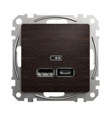 Schneider Sedna Design USB роз A+C 3A 45Вт Венге Sedna Elements SDD181404
