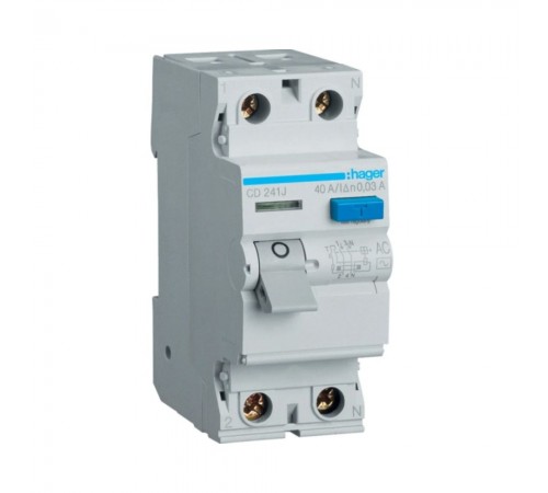 Дифреле ПЗВ Hager Тип AC 2P 30mA 40A CD241J Дифреле ПЗВ Hager Тип AC 2P 30mA 40A CD241J