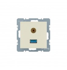BERKER S.x/B.x механізм Розетка USB/3.5мм аудіо білий 3315398982