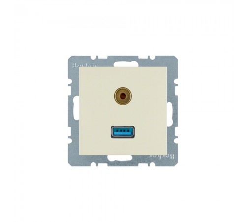 BERKER S.x/B.x механізм Розетка USB/3.5мм аудіо білий 3315398982