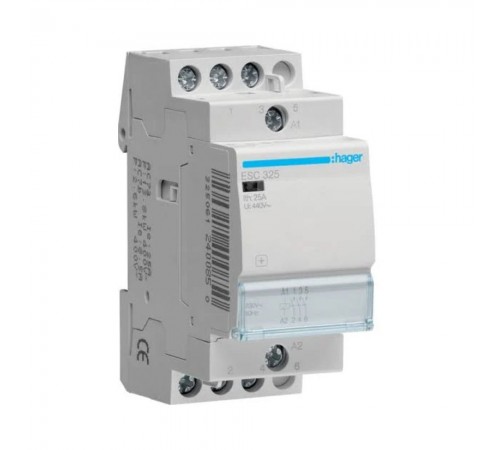 Контактор Hager 25A 3НВ 230В ESC325 Контактор Hager 25A 3НВ 230В ESC325