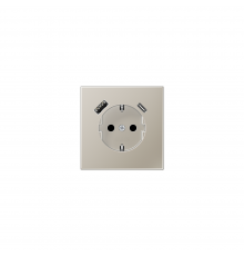 JUNG LSx-механізм Розетка SCHUKO® з USB-інтерфейсом нержавіюча сталь ES1520-15CA-L