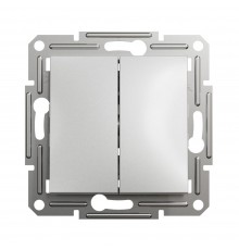 Вимикач Schneider Electric Asfora алюміній двоклавішний самозажимний EPH0300161
