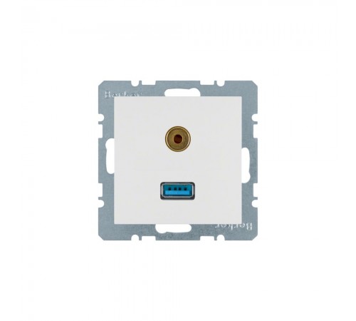 BERKER S.x/B.x механізм Розетка USB/3.5мм аудіо пол.білий 3315398989