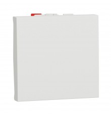 Вимикач кнопковий Schneider Electric Unica New білий одноклавішний 2-модульний NU320618