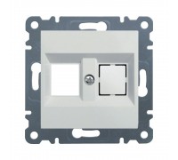 Панель Hager Lumina біла подвійна для RJ12/RJ45 WL2320