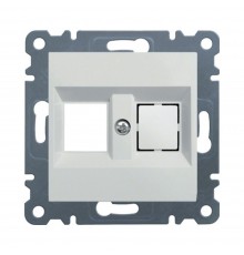 Панель Hager Lumina біла подвійна для RJ12/RJ45 WL2320