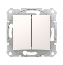 Вимикач Schneider Electric Sedna слонова кістка двоклавішний внутрішній SDN0300123