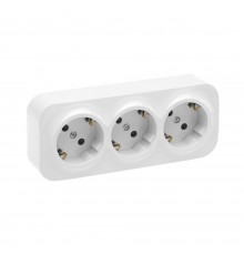 Legrand Розетка 3x2к+З зі шторок, зібрана, Білий 782438