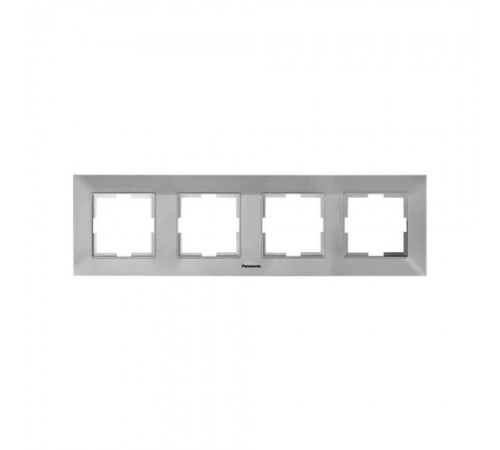 Рамка Panasonic Arkedia Slim срібна четвірна горизонтальна WNTF08042SL-UA Рамка Panasonic Arkedia Slim срібна четвірна горизонтальна WNTF08042SL-UA