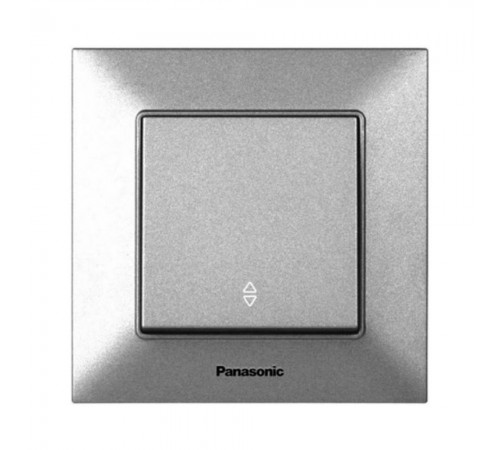 Вимикач Panasonic Arkedia Slim срібний одноклавішний прохідний WNTC00032SL-UA Вимикач Panasonic Arkedia Slim срібний одноклавішний прохідний WNTC00032SL-UA