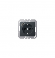 JUNG A Розетка SCHUKO з USB тип A матовий антрацит A1520-18AANM