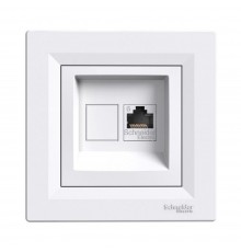 Розетка комп'ютерна Schneider Electric Asfora білий RJ-45 кат 6 UTP внутрішня EPH4700121