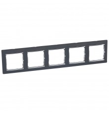 Legrand Valena Classic Рамка 5 постів Нюктюрн срібний штрих 770395
