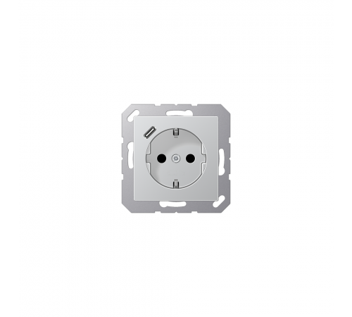 JUNG A Розетка SСHUKO з USB тип C алюміній A1520-18CAL
