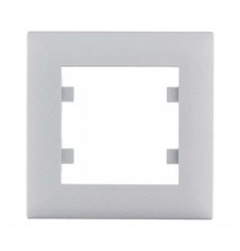 Рамка Hager Lumina Intens срібна 1 пост WL5512