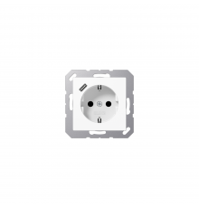 JUNG A Розетка SCHUKO з USB тип C білий A1520-18CWW