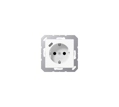 JUNG A Розетка SCHUKO з USB тип C білий A1520-18CWW