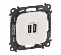 Legrand Valena ALLURE Розетка USB для зарядки подвійна Білий 754995