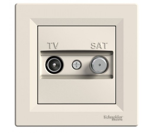 Schneider ASFORA TV-SAT РОЗЕТКА КІНЦЕВА Кремовий EPH3400123 Schneider ASFORA TV-SAT РОЗЕТКА КІНЦЕВА Кремовий EPH3400123
