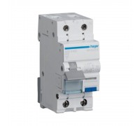 Диференційний автомат Hager Тип AC 1P+N 6kA B-16A 30mA ADC916D
