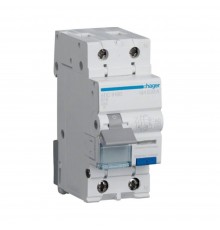 Диференційний автомат Hager Тип AC 1P+N 6kA B-16A 30mA ADC916D