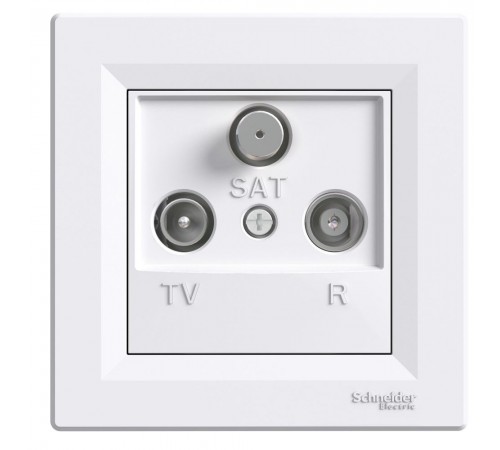Schneider ASFORA РОЗЕТКА TV-R-SAT ПРОХ 4дБ білий EPH3500221