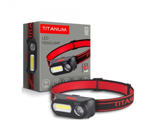 Налобний світлодіодний ліхтарик TITANUM TLF-H03 180Lm 6500K 483360