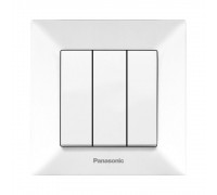 Вимикач Panasonic Arkedia Slim білий трьохклавішний WNTC00152WH-UA